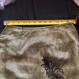 OBO: Sue Wong Olive Green Beaded Pencil Skirt